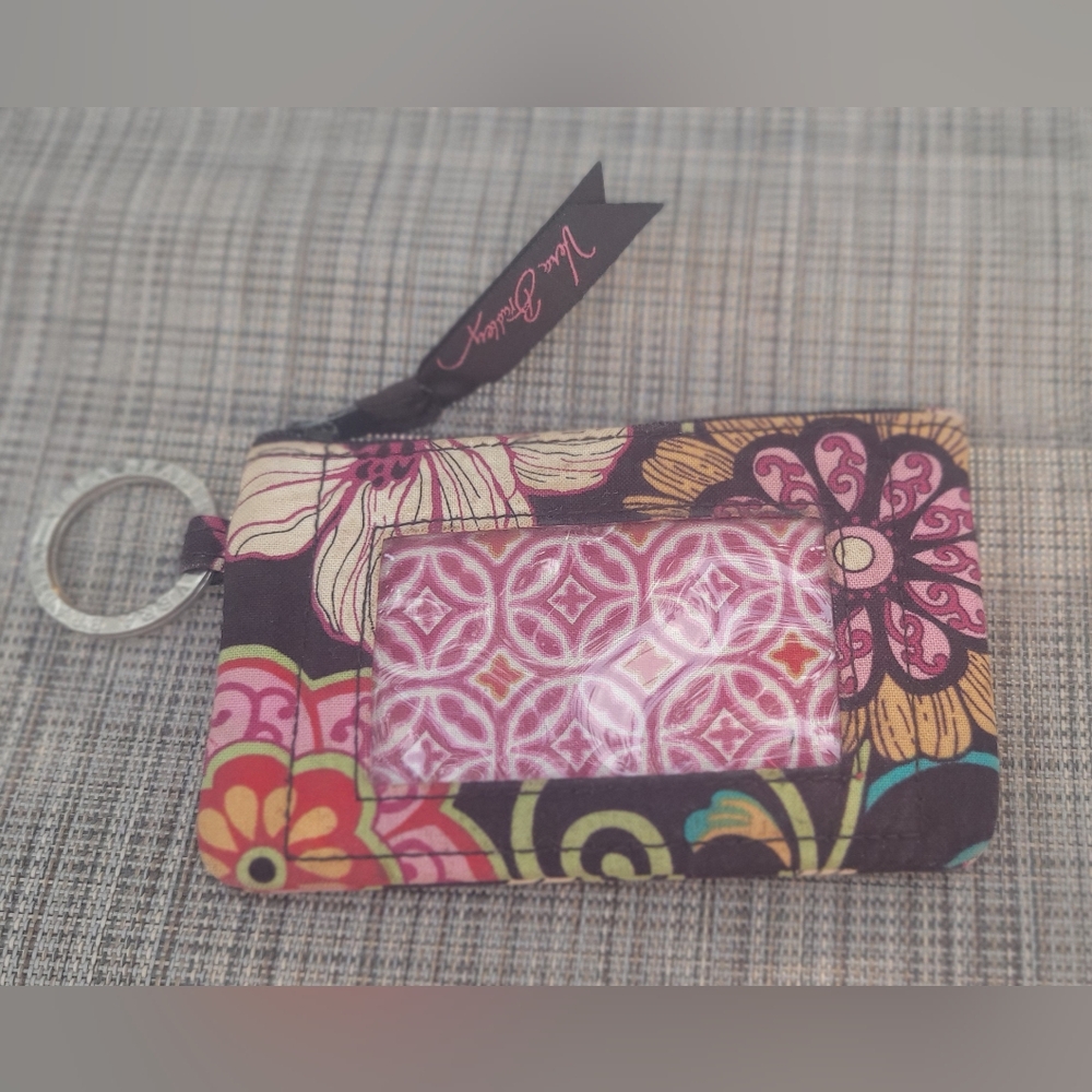 Vera Bradley Floral Clutch in Pink and Brown